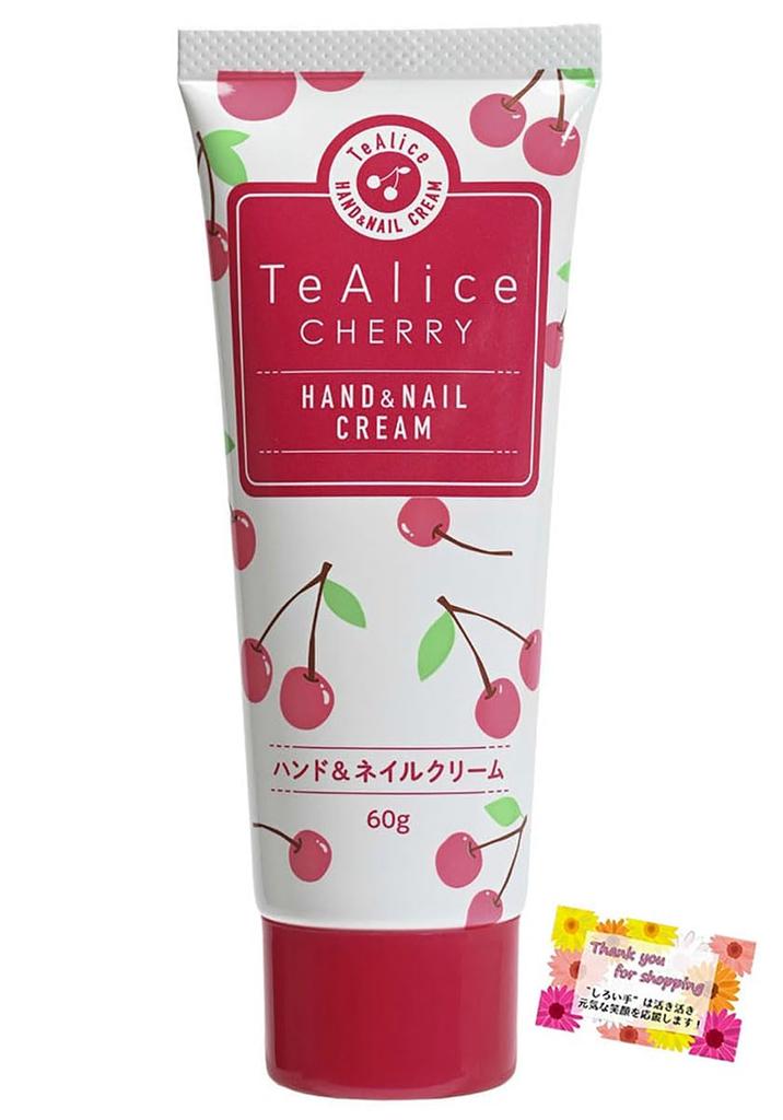 Tearis Cherry Hand Nail Cherry Moisturizing Ingredients Including Hawthorn Extract and Centella Asiatica 60g [Non-sticky, Lightweight] & Cream, Scent,