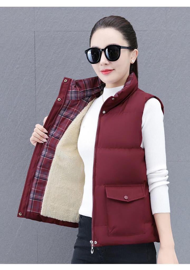 Tucano Women's Thickened Stand-Collar Padded Vest