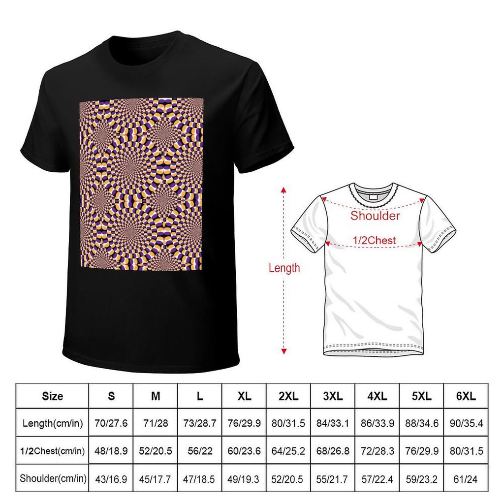 Illusion Tile Orange Purple Snakes TShirt shirts graphic hippie clothes mens tall t shirts