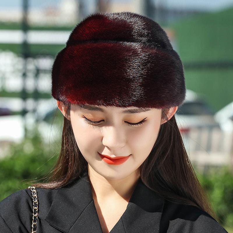 Women's Hat Faux Mink Fur Hat - Versatile Autumn Winter Earflap Beanie for Women - Warm Stylish