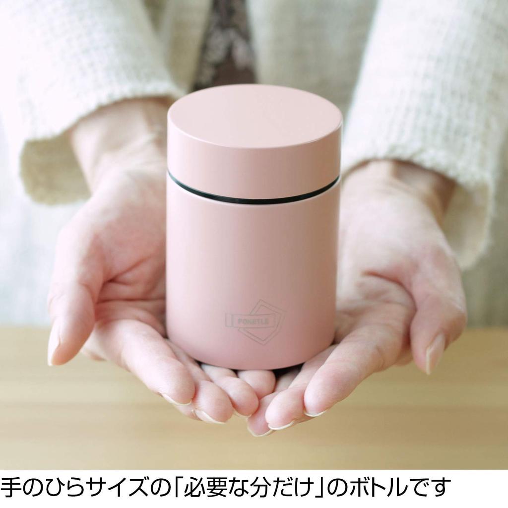 POKETLE Stainless Steel Soup Bottle, 160mL, Peach Pink