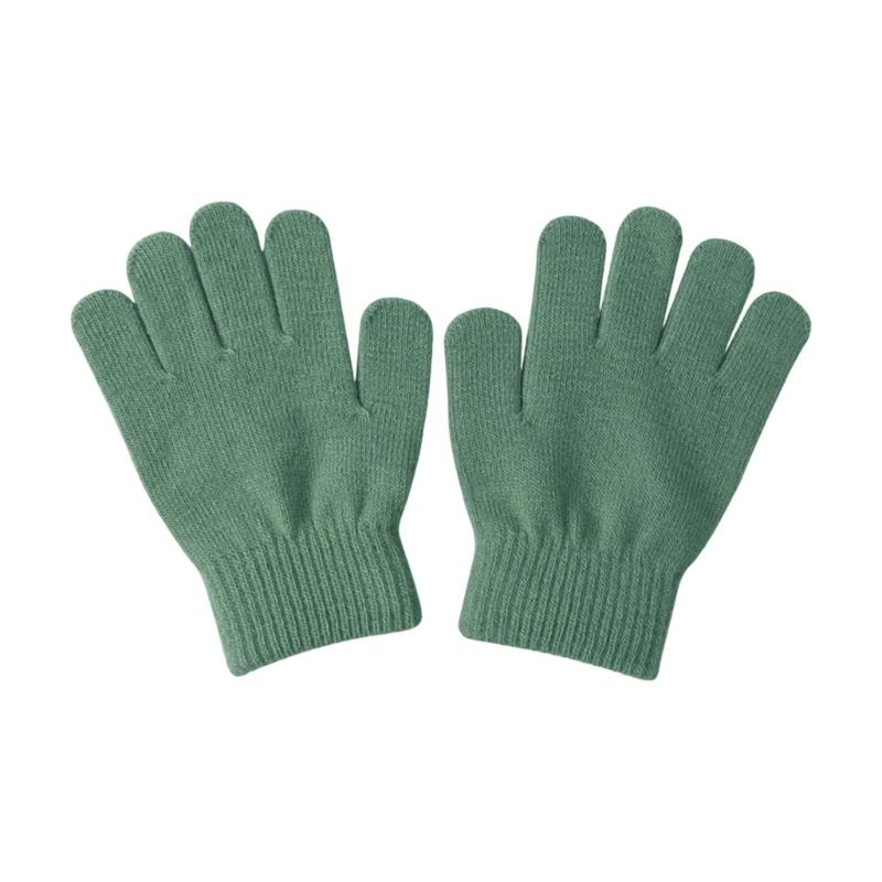 1 Paar Dehnbare Baby-Strickhandschuhe Bequemes Strickgewebe Weiche Thermische Winter-Handbekleidung Für Kinder 4+8T