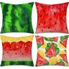 New Nordic Linen Pillowcase Summer Fruit Print Pillowcase Sofa Cushion Cover Home Furnishing