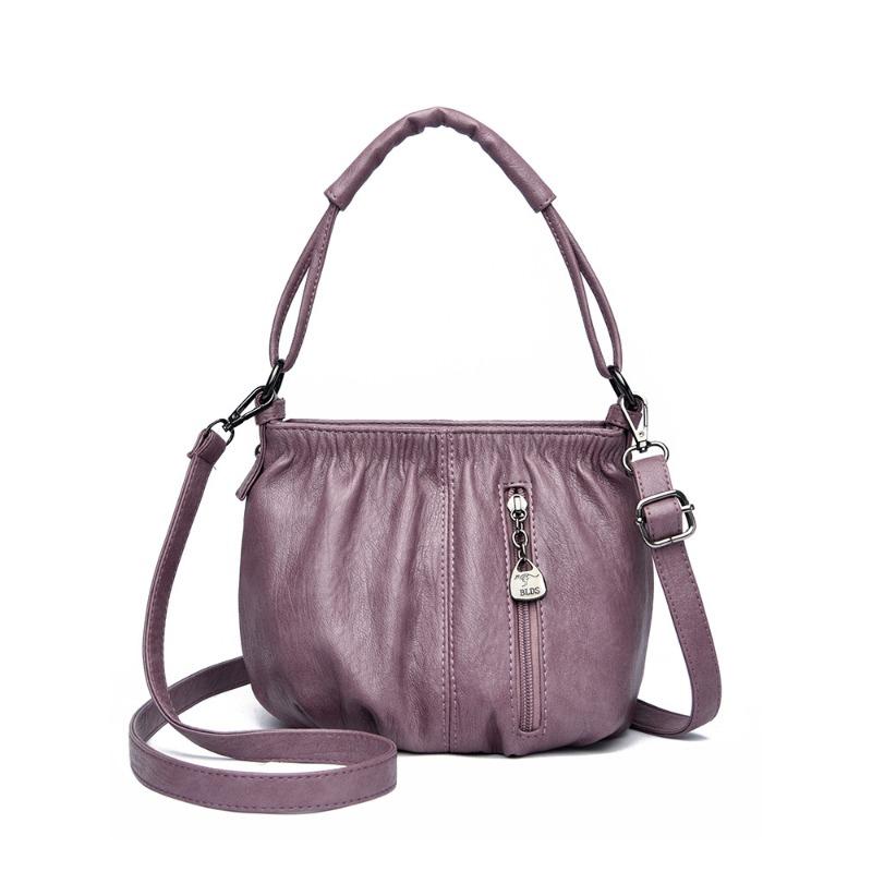 Women's Bag New Splicing Bucket Bag Shoulder Messenger Bag Practical Mother-in-law Bag Tide