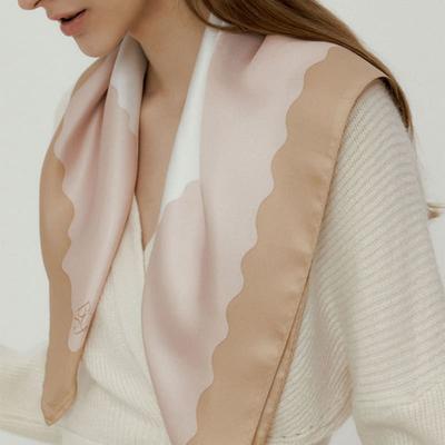 BB’DE SOLI’DE Wave Square Silk Scarf (2colors)