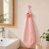 Cartoon Hand Towel, Soft Coral Velvet with Lanyard Towel, Highly Absorbent Hand Drying Towels for Kitchen Bathroom