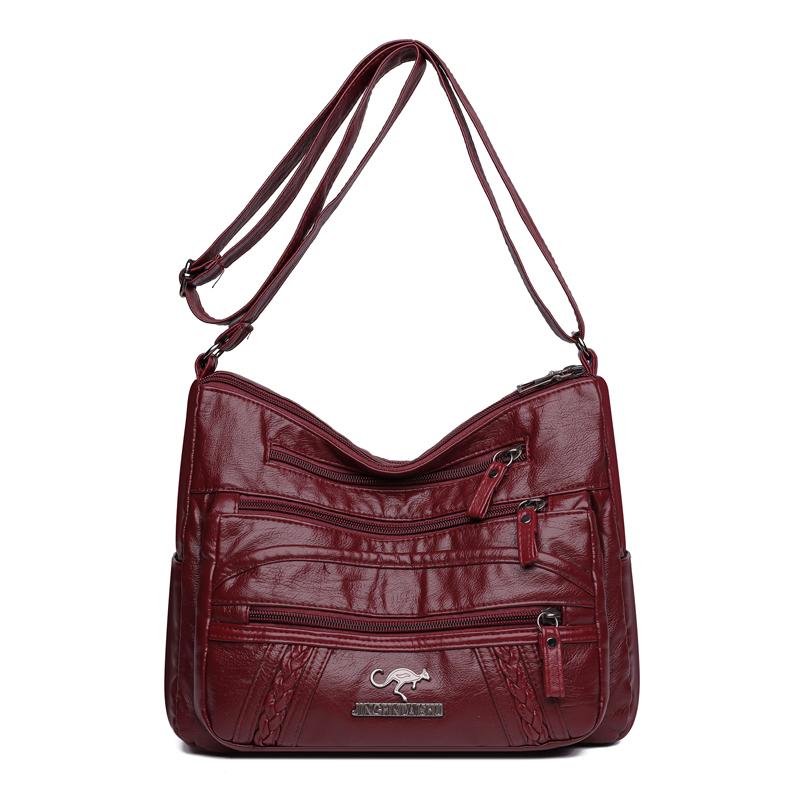 Multi-compartment Simple All-match Middle-aged and Elderly Mother's Large-capacity Casual Shoulder Crossbody Bag