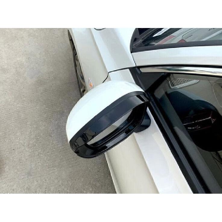 For Honda Civic 2016-2021 Glossy Black Rear View Mirror Rain Eyebrow Trim 2X