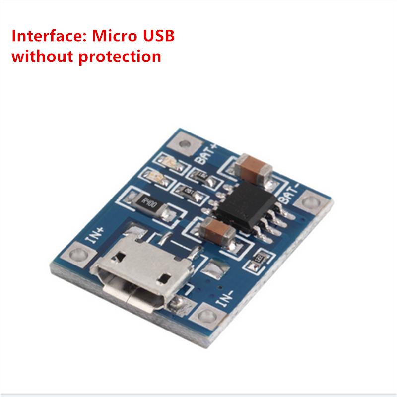 Mini Micro Type-c USB 5V 1A 18650 TP4056 Lithium Batteries Charger Module Charging Board With Protection Dual Functions 1A Li-ion