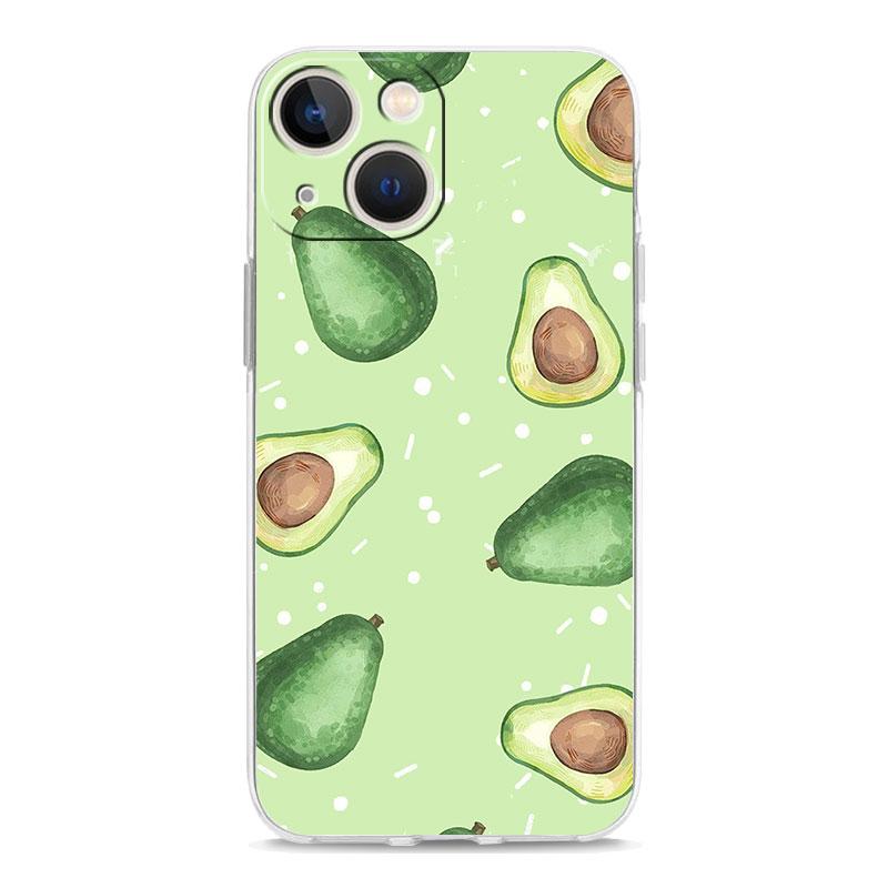 Phone Case For iPhone 17 Air Cases iPhone 16 15 12 13 14 Pro Max SE 7 8 Plus iPhone11 Clear Cover Fruit Juice Flower Pattern