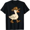 Cowboy Shérif Canard Drôle Western Bottes Patrouille Oie Humour T-Shirt