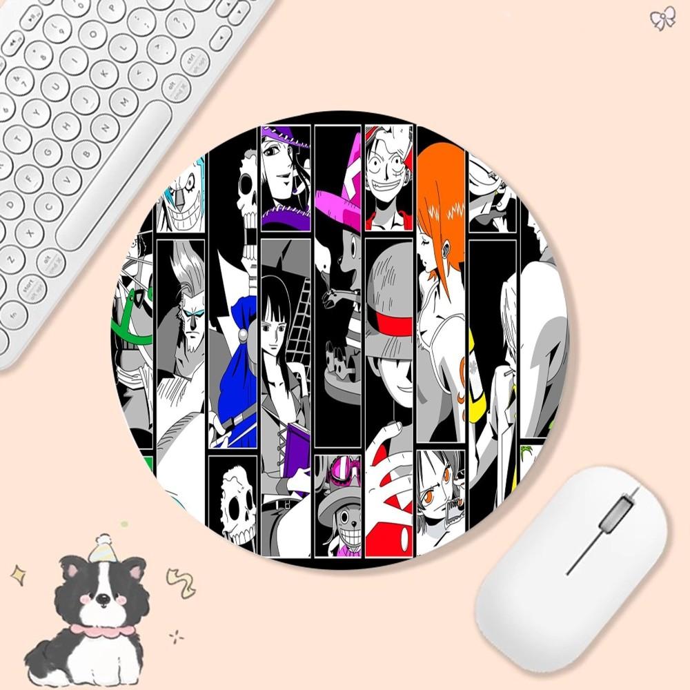 Anime One Pieces Mousepad Anti-Slip Round Speed Version Game Computer Keyboard Office Table Mat PC mat for PC Computer Table