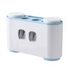 Wall-Mounted Toothbrush Holder with 2 Tootaste Dispensers 4 Cups and 5 Toothbrush Slots Toiletries Storage Rack