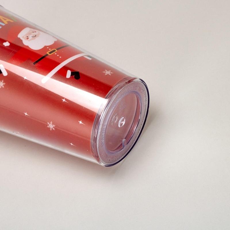 450ml Christmas Cup with Lid Straw Coffee Mug Xmas Cup Water Bottle Christmas Gift Wholesale Xmas Tumbler Reusable