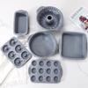 Gray Silicone Cake Pan High Temperature Resistant Cake Mold DIY Pastry Baking Tools Muffin 3D Bread Baking Accessories