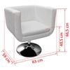 VidaXL Tabouret de Bar Cuir Artificiel Blanc Meuble Mobilier de Bar Chaise 240040