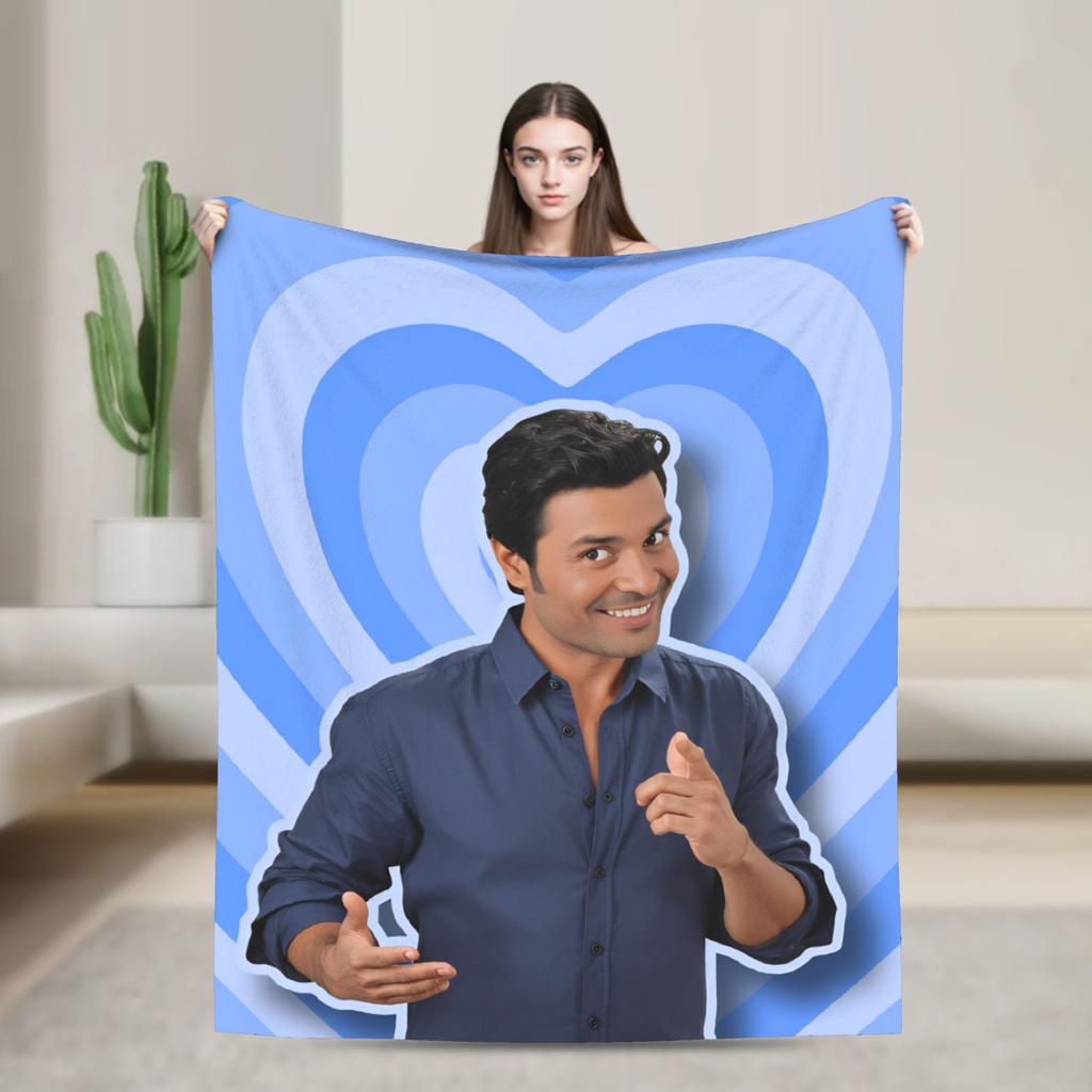 Chayanne Singer Warm Soft Blanket Camping Plush Throw Blanket Funny Outdoor Flannel Bedspread Sofa Bed Cover