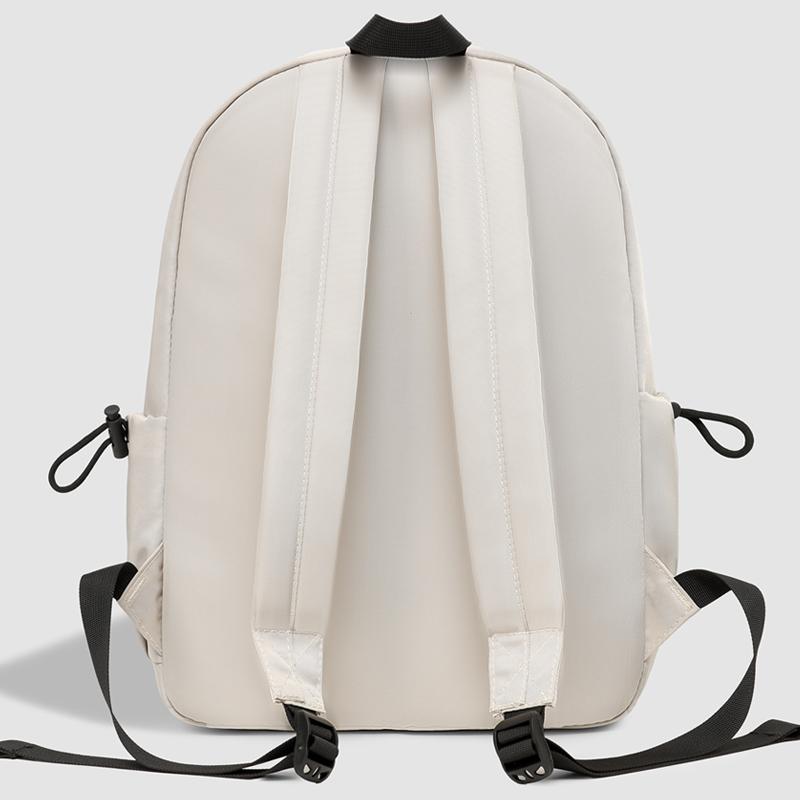 Solid Color Backpack Men's And Women's Large Capacity Travel Backpack Student Schoolbag