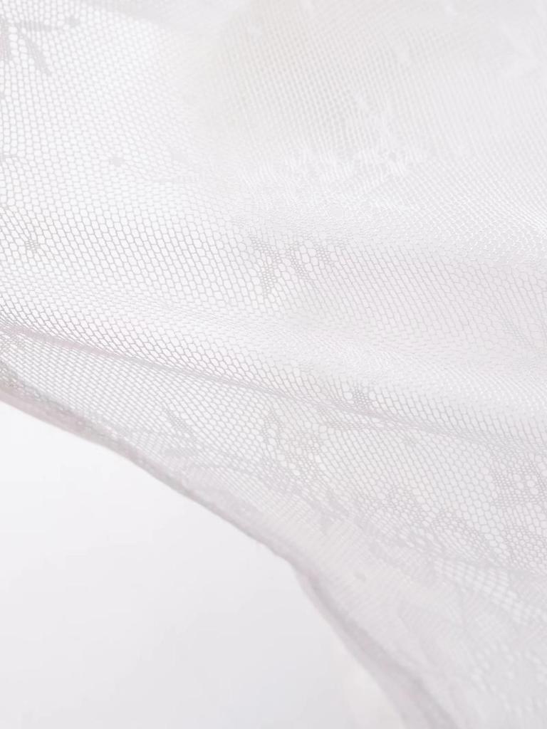 Women's V-Neck Lace Patchwork Tie-Up Cropped Tank Top