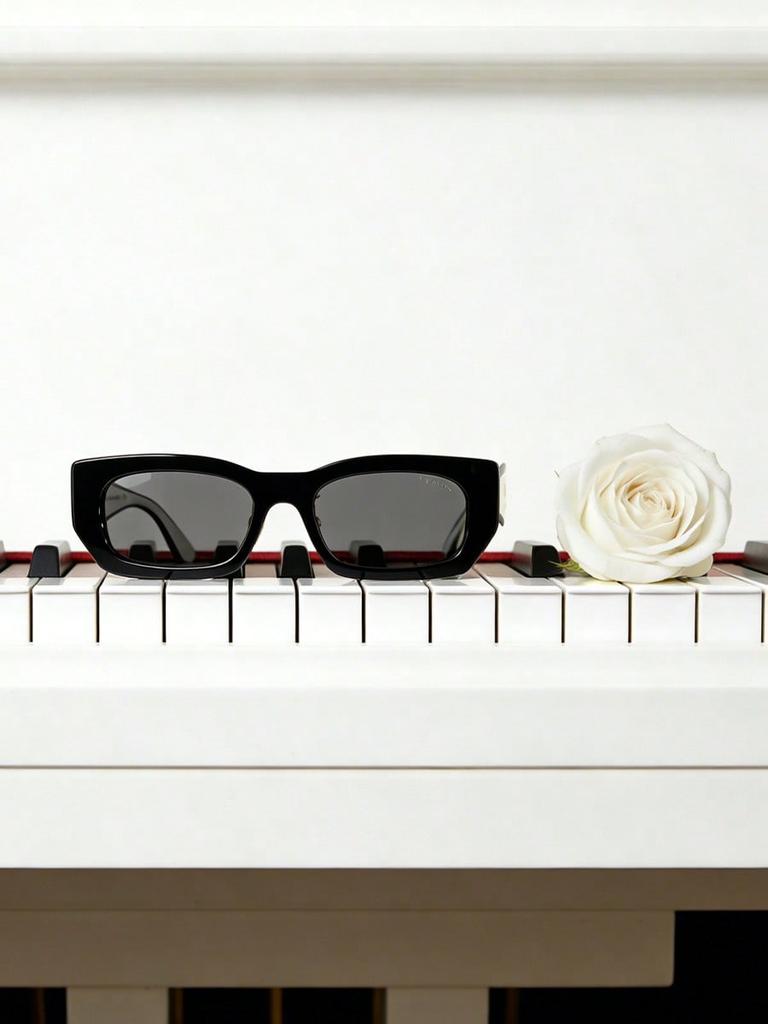 Prada PRB05S Black & White Sunglasses