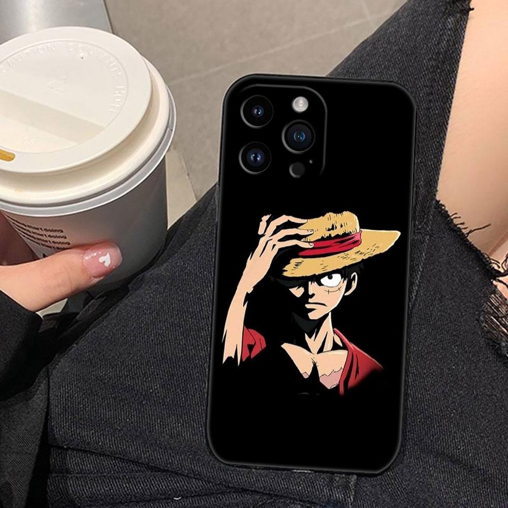 One Piece Luffy Logo Hat Cover Phone Case For iphone Apple 17 AIR 16E 16 15 14 13 12 11 Pro XR Max 8 7 Plus TPU Case Funda Shell