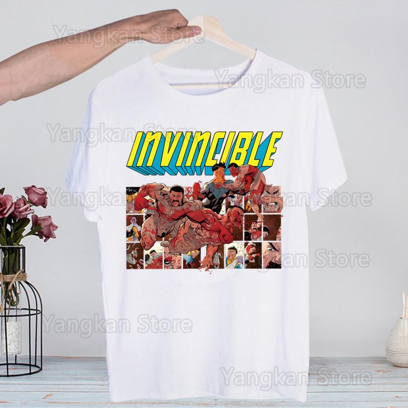 Invincible Mark Men Superheld Hot Sale Print Funny Graphic T Shirts Men/women Summer Harajuku Mens Streetwear Camisa Casual