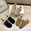 2025 Winter New Korean Version Comfortable Soft Sole Warm Outer Wear Cotton Shoes Doudou Shoes Velvet One Pedal Lazy Shoes Women