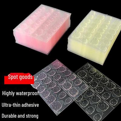 24-Piece Waterproof Adhesive Nail Jelly Glue Set: Strong Hold with Rhubarb and Powder Glue.
