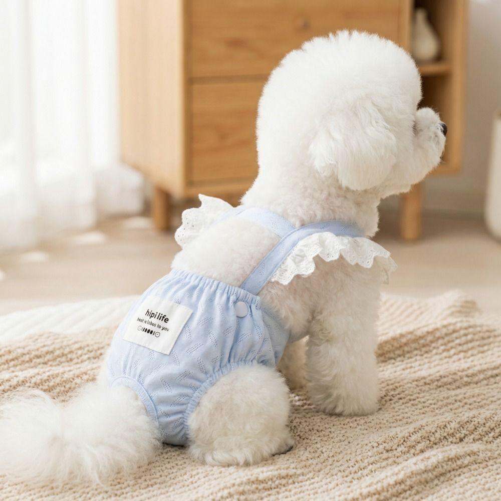 Breathable Pet Jumpsuit Suspenders Style Pet Sanitary Pants Female Dog Shorts  Incontinence