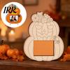 Customizable Wooden Picture Frame Pumpkin DIY Photo Frame, Halloween for Kids Crafts, Unfinished Wood Decor Hollow Party Tabletop Display Holiday Gift