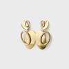 Double Heart Motif Earring