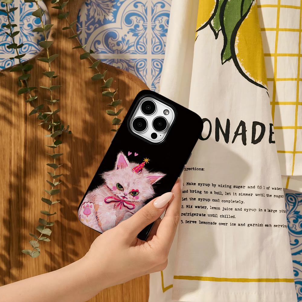 CLOWN KITTY Phone Case for IPhone 16 15 14 13 12 11 X XS XR XSMAX 7 8 Pro Max Plus Double-layer Back Cover