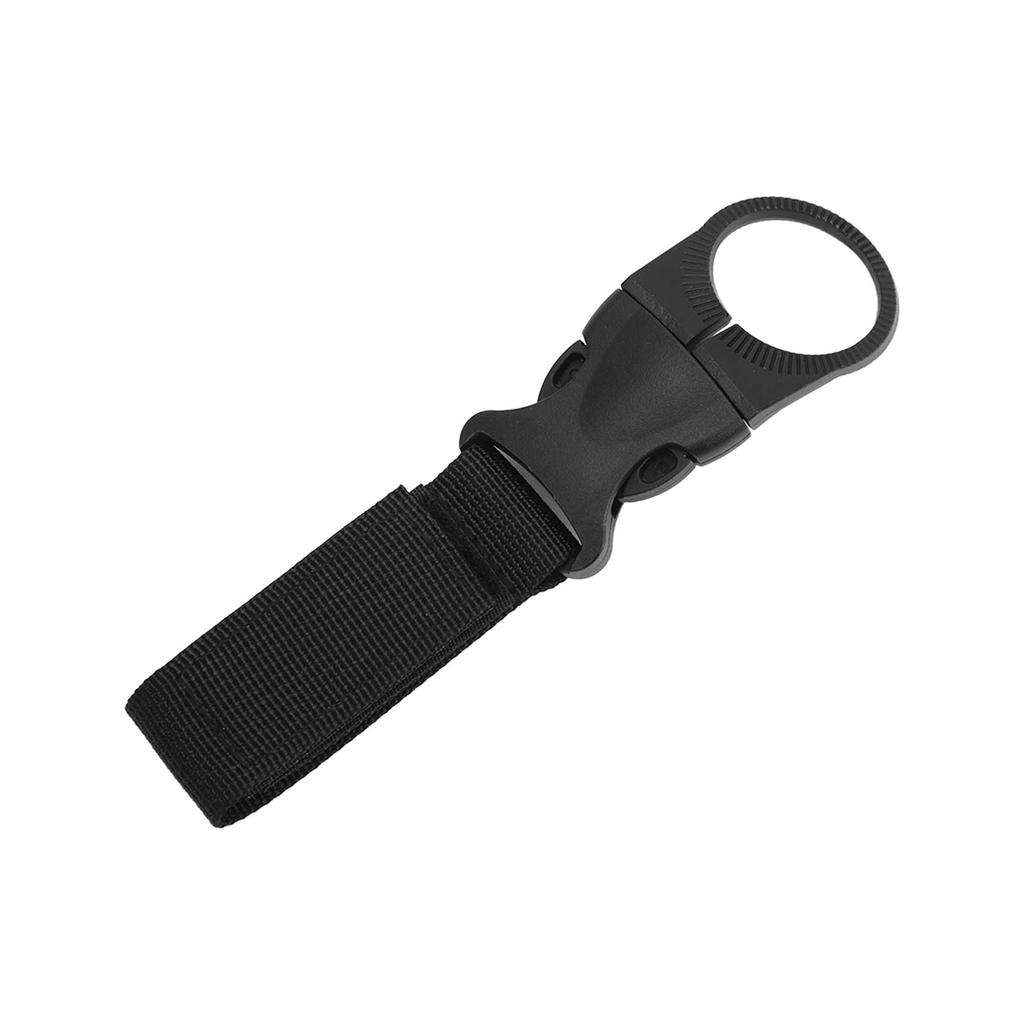 Outdoor Bottle Hanging Buckle Clip Portable Water Bottle Ring Holder for Hiking Camping Black