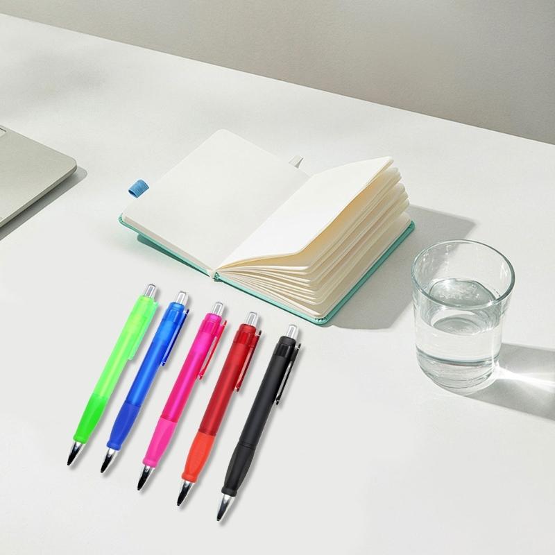 Einziehbarer Kugelschreiber 1,0 mm Schreibstift Dicker Stift Kugelschreiber Schwarze Tinte Druckkugelschreiber für Schüler Lehrer