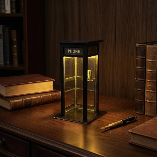 Vintage Telefonzelle Ambiente Lampe Retro Hohe Telefonzelle Nachtlicht Warmes LED
