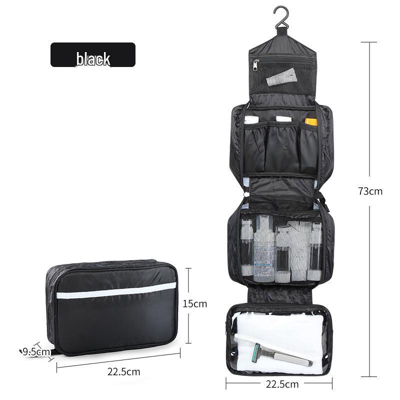 

Розкішна чоловіча дорожня сумка для туалетного приладдя - водонепроникна, велика місткість, ромбоподібна, дизайн з розділенням сухої/мокрої частини As Shown