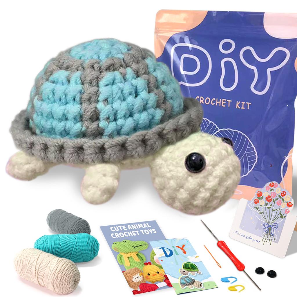 Turtle Knitting Kit for Beginners, Perfect Gift Idea for Craft Enthusiasts(Accessories In Random Color)