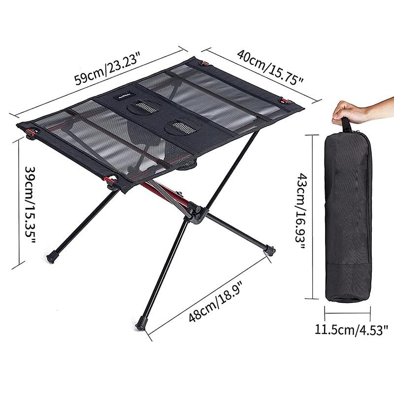 Camping Folding Table, Lightweight Oxford Roll Up Table, Portable Aluminum Alloy, Tourist Tables, Camping Equipment, Outdoor