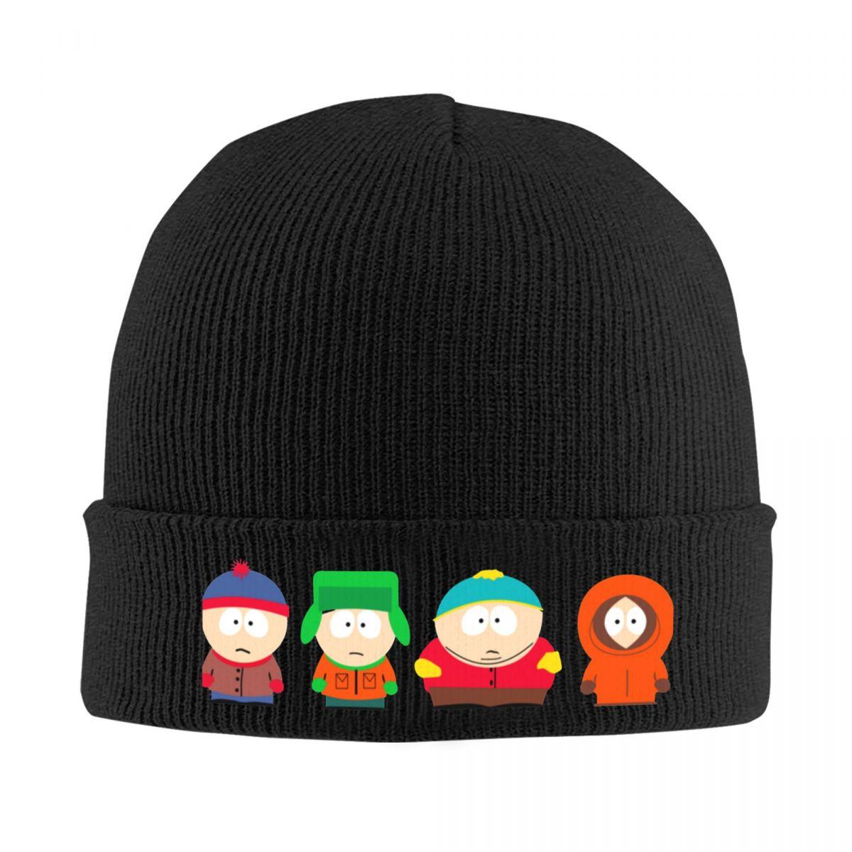 

Cute Southparkk Cartoon Hats Autumn Winter Beanie Fashion Anime Cap Female Male Skullcap One Size