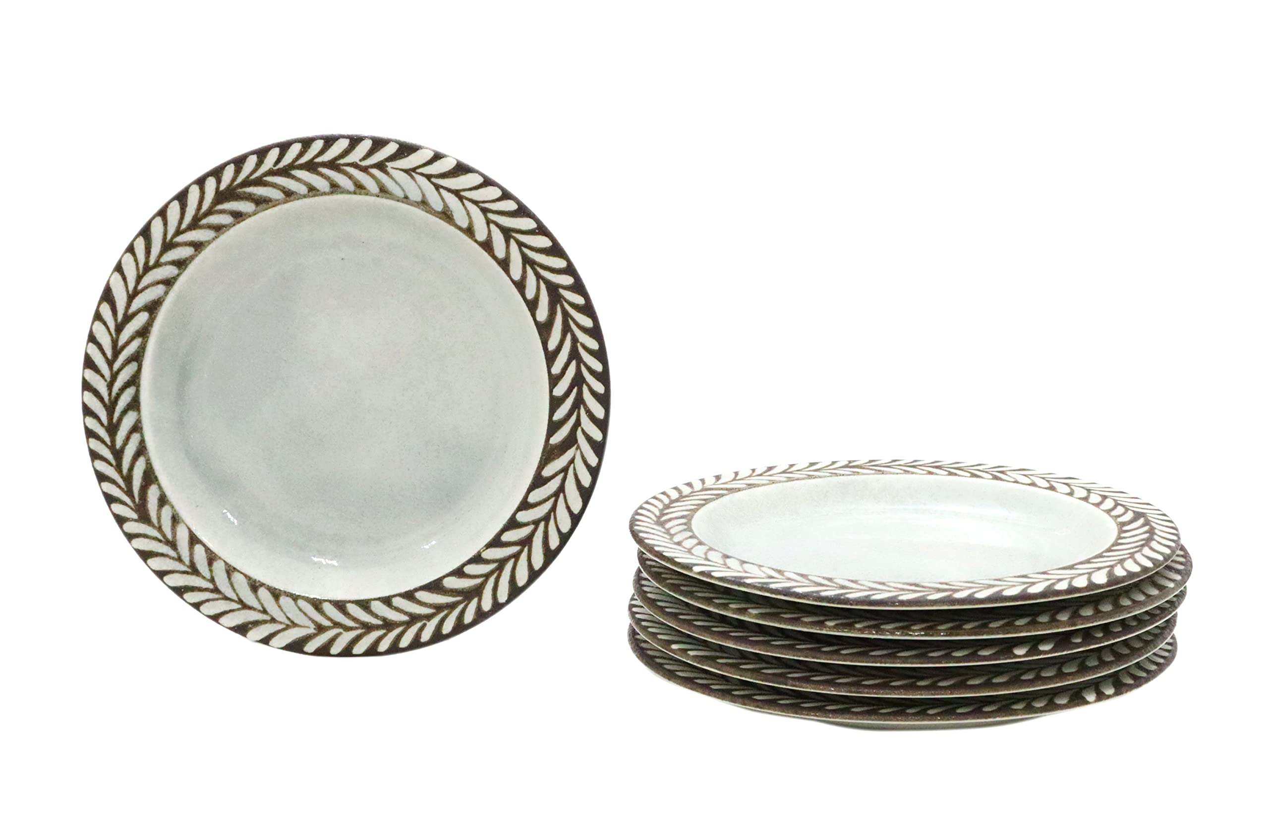 

New use Castle Enterprise Plate series that gives you the feel of a mountain hut 16cm bread plate set [Commercial set] (titanium gray) 6-piece