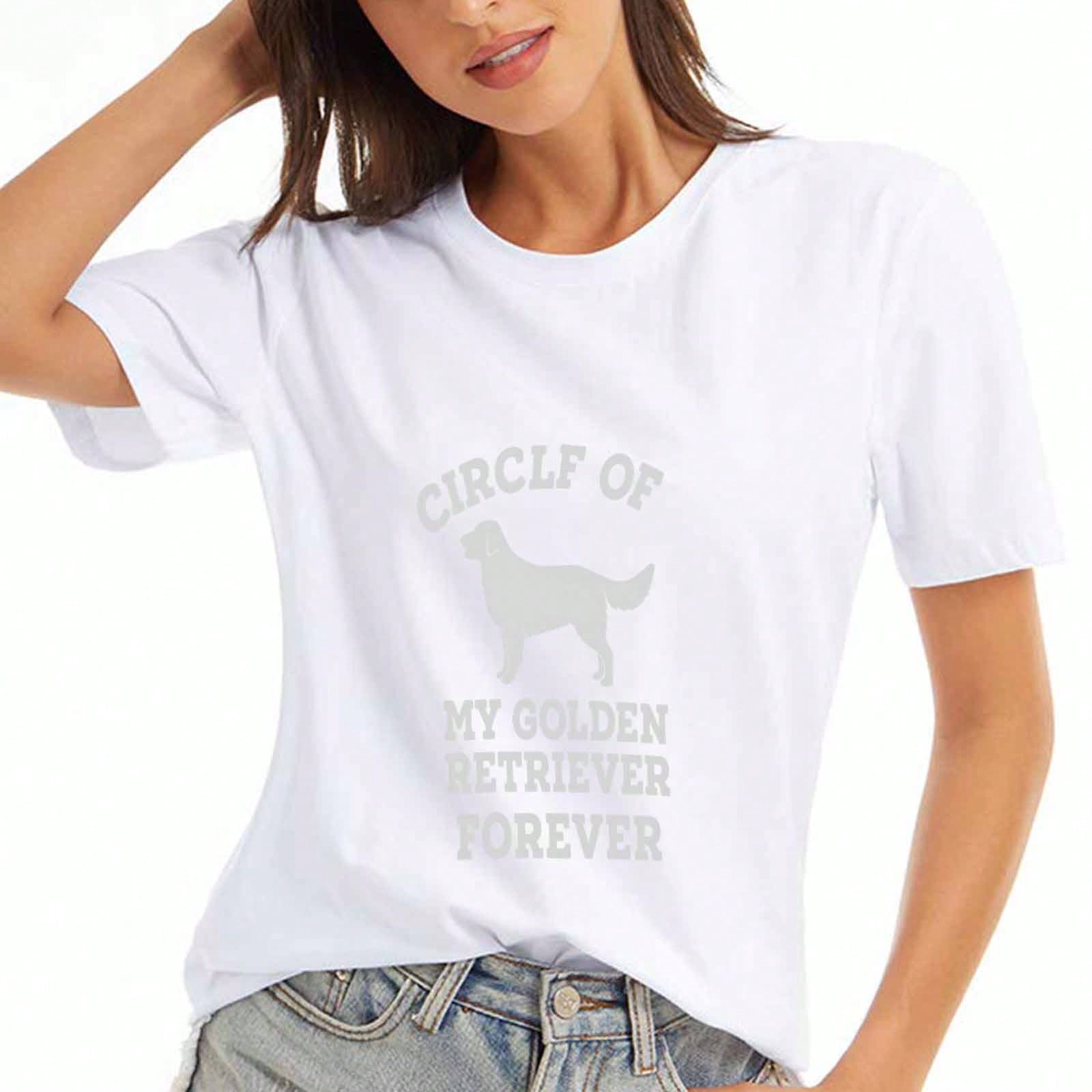Golden Retriever Dog unisex Cotton T Shirt, Pure Cotton Premium Print, Durable, Casual And Fashionable, Ears Up System Armed Funny T Shirt, Dog Lover, S