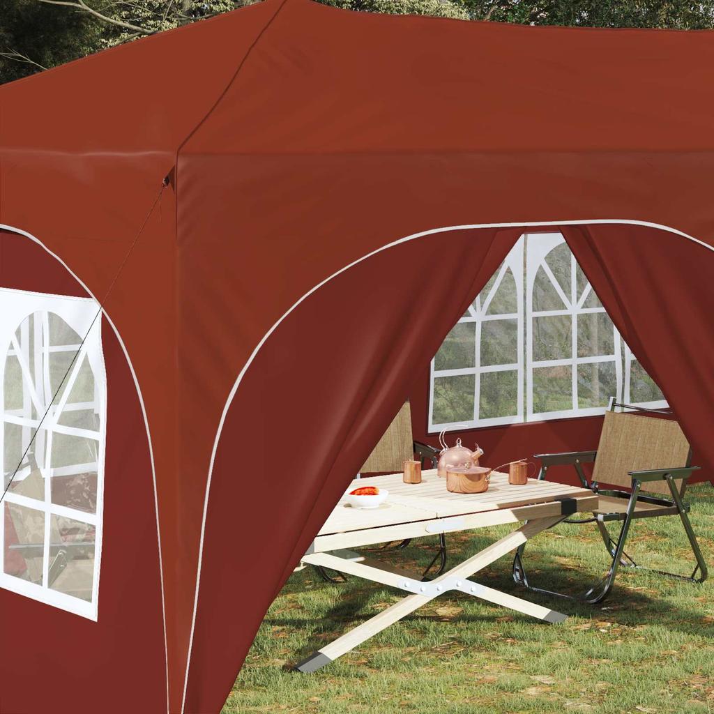 Pop up Party Tent 575 x 288 x 245 cm Terracotta Oxford Fabric