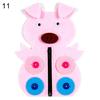 Cute Animal Flower Zipper Button DIY Non-Woven Boards Children Teaching Toy