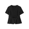 Women's Elegant Ruffle Patchwork Short Sleeve Top