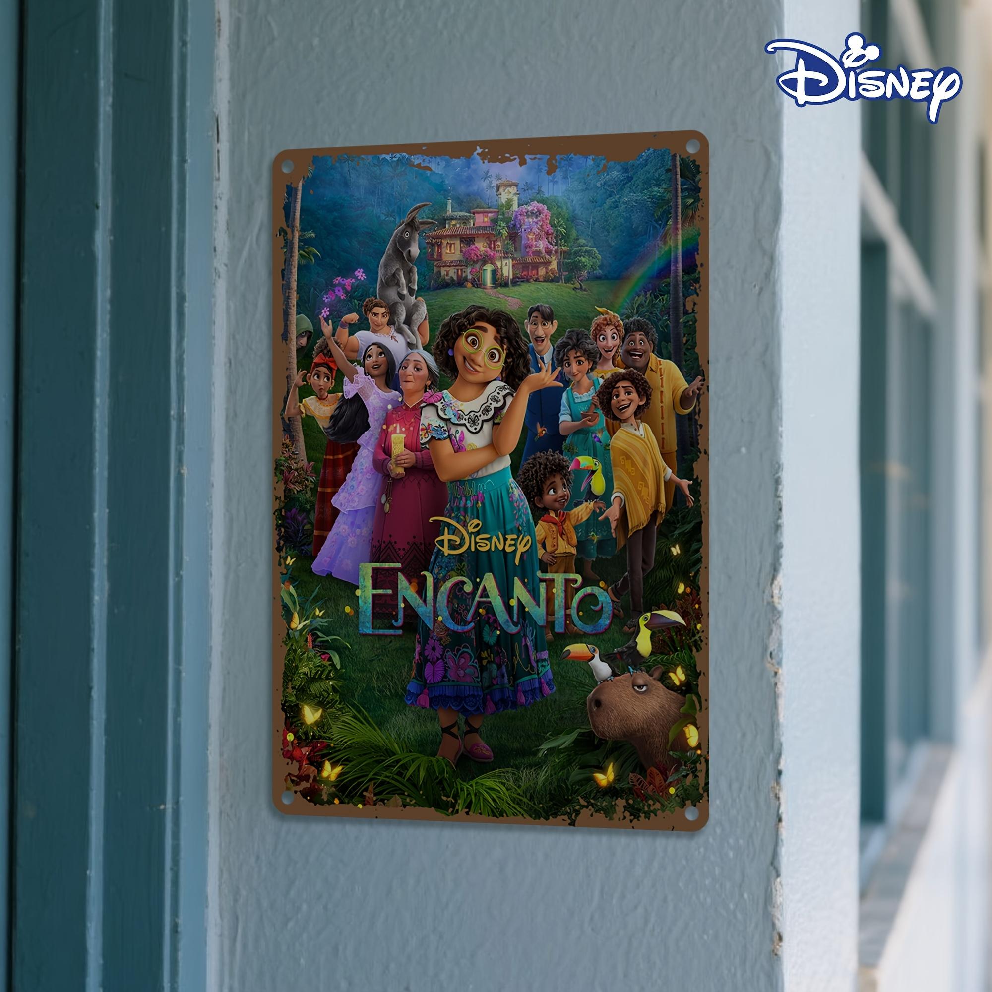 

1pc Disney Encanto Metal Tin Sign - Magical Casa Madrigal Scene with Mal, Vintage Colombian House Art - Durable Iron Wall Decor 20x30cm（7.8x11.8inch）