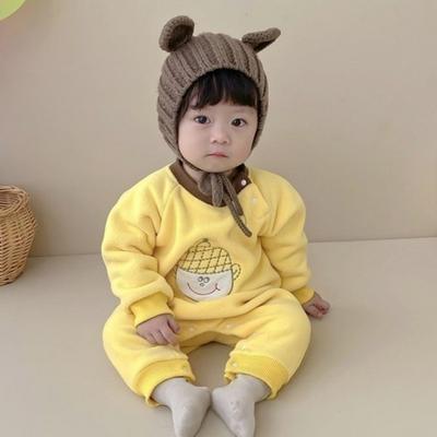 Charakter-Stickerei, rund, Größe 73, beste koreanische Kinderkleidung