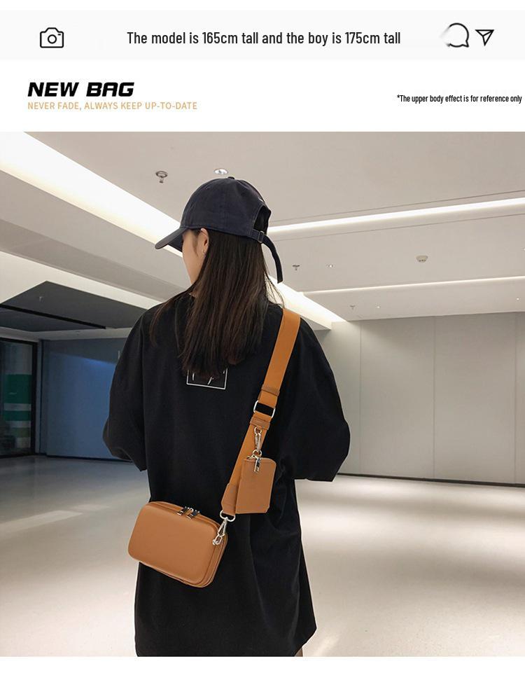 Women's Summer High-End Korean Style Versatile Crossbody Shoulder Bag, Men's Small Square Bag