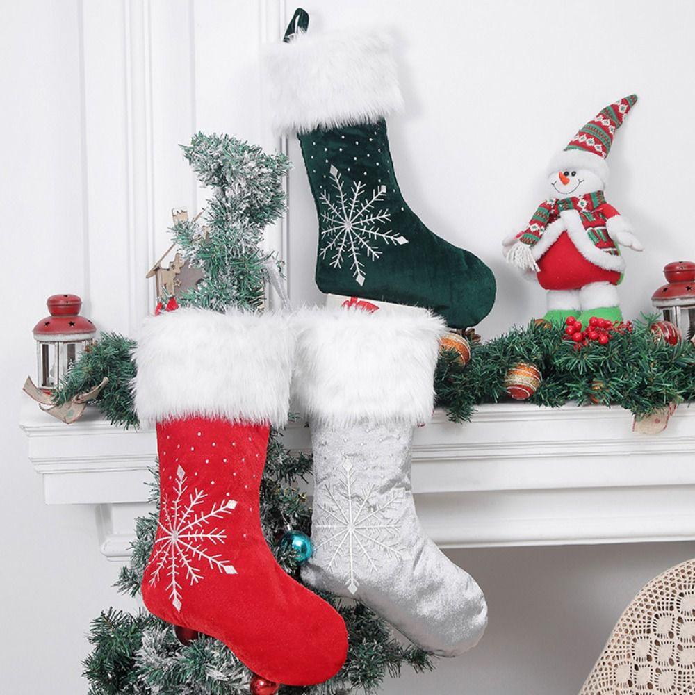 Large Size Christmas Gift Socks Hanging Xmas Gift Bag Navidad Christmas Stocking  Christmas Decor