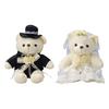 White Wedding Bear (L) 25cm, Set of 2, Wedding Bear, Welcome Bear, Wedding Ceremony, Reception, Dress Bear