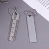2PCS New Stainless Steel Mini Ruler With Keychain - Measuring Tool For Office And School Supplies (Anti-loss Measuring Ruler)